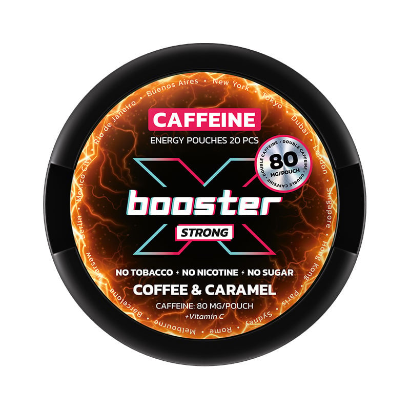 X-Booster Coffee&Caramel 10x50g 80mg pouches